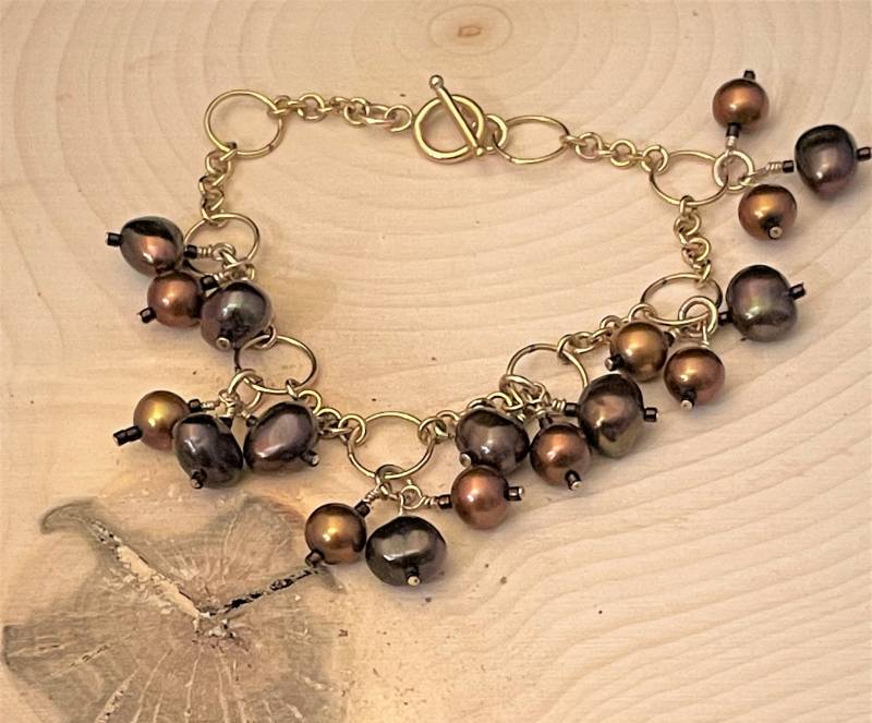 Süsswasser Perlmutt Armband von onebeadaway