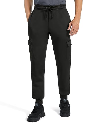 onedog Herren Jogginghose Lang Klassische Schwarze Männer Sporthose Trainingshose Slim Fit mit elastischem Bund mit Kordelzug, Fadenbündchen und Zwei seitlichen Multifunktionstaschen(002 Schwarz-2XL) von onedog