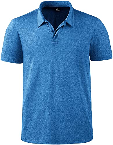 onedog Poloshirt Herren Business Polohemd Kurzarm Casual Atmungsaktives Golf Tennis Männer Aactivewear Poloshirts Herren Men's Poloshirt Sportlich Schnelltrocknend Blau XL von onedog