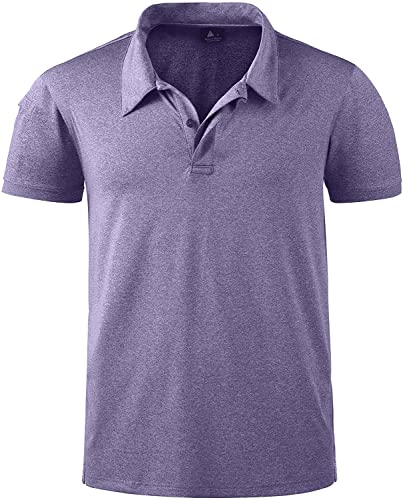 onedog Poloshirt Herren Business Polohemd Kurzarm Casual Atmungsaktives Golf Tennis Männer Aactivewear Poloshirts Herren Men's Poloshirt Sportlich Schnelltrocknend Viola XXL von onedog