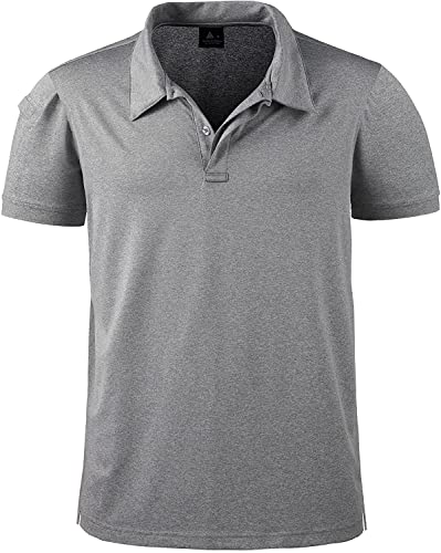 onedog Poloshirt Herren Kurzarm Casual Atmungsaktives Golf Polohemd Männer Aactivewear Poloshirts Sommer Design Einfarbig Men's Polo Sportlich Fitness T Shirt Business Polo Hellgrau 3XL von onedog