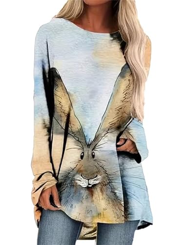 Damen Rundhals Langarm Tops Tiger-T-Shirt mit Tiermotiv Tiger Grafik Pullover Sweatshirt Lustige Casual Tops von oneforus