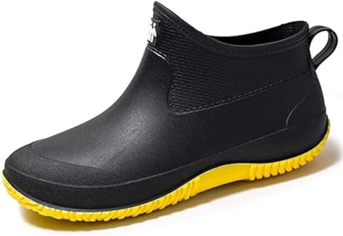 Gartenschuhe Unisex Gummistiefel Regenstiefel Wasserdicht Leicht Outdoor Spaziergang Kurz Stiefeletten Herren oder Damen Damen-Stiefel Modische Regenschuhe, rutschfest und wasserdicht von oneforus