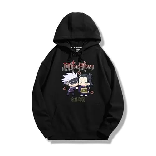 oneforus Anime Jujutsu Kaisen Geto Suguru Unisex Kapuzenjacke Mens Fashion Casual Cosplay Sweatshirt mit Kapuze Gojo Satoru Womens Pullover Jacke für Erwachsene Jugend von oneforus