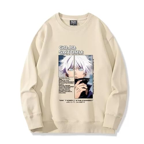 oneforus Anime Jujutsu Kaisen Gojo Satoru Unisex Sweatshirt mit Rundhalsausschnitt Damen Pullover Langarm Oberteile Herren Mode Cosplay Hoodie für Erwachsene Jugend von oneforus