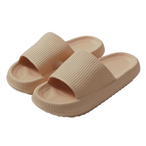oneforus Badeschuhe Damen Herren Kinder Super Weich Schlappi Schlappen rutschfest Badelatschen Sommer Wolkenschuhe Hausschuhe Cozy Slides Plattform Badeschlappen von oneforus
