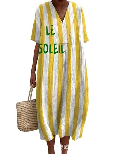 Boho Maxikleid für Frauen Ocean Fish Print Plus Size fließende japanische Florale Freizeitkleider für den hawaiianischen Strandurlaub von oneforus