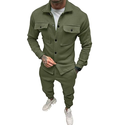 oneforus Herren-Modeanzug in Übergröße Herren Herbst-Knopf-Wildleder-Freizeitjackenhose 2er-Set oneforus Herren-Modeanzug in Übergröße Herren Herbst-Knopf-Wildleder-Freizeitjackenhose 2er-Set von oneforus