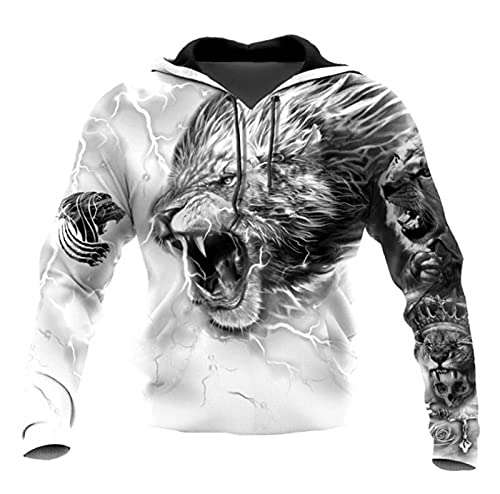 oneforus Herren Viking Ragnar Viking Warrior 3D Sweatshirt Anime Cosplay Sweatshirt von oneforus