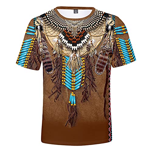 oneforus Indian Native Kultur Harajuku Lässig Bunt Lustig 3D Gedruckt T-Shirt Unisex T-Shirts Männer Frauen Übergroße Tops von oneforus