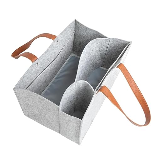 Organisationstasche für Lehrer, Homeoffice und Arbeit, Schulbedarf, Schreibwaren und Bastelbedarf - Offenes Filzdesign mit Kunstledergriffen von oneforus