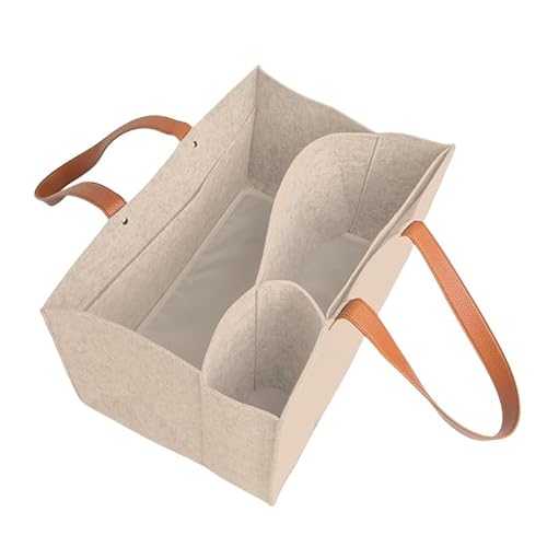 Organisationstasche für Lehrer, Homeoffice und Arbeit, Schulbedarf, Schreibwaren und Bastelbedarf - Offenes Filzdesign mit Kunstledergriffen von oneforus