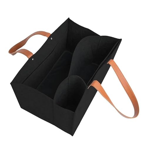 Organisationstasche für Lehrer, Homeoffice und Arbeit, Schulbedarf, Schreibwaren und Bastelbedarf - Offenes Filzdesign mit Kunstledergriffen von oneforus