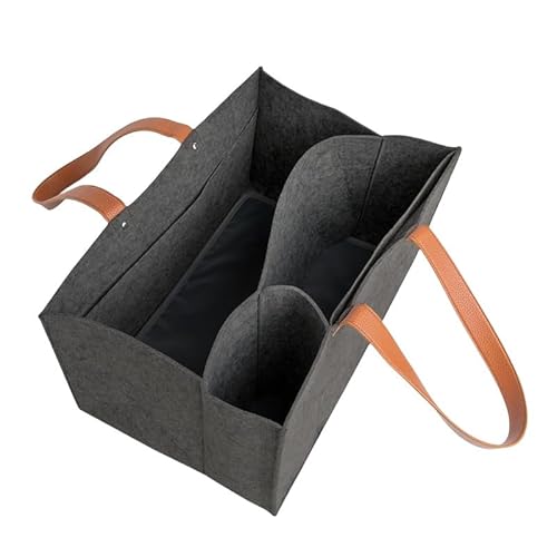 Organisationstasche für Lehrer, Homeoffice und Arbeit, Schulbedarf, Schreibwaren und Bastelbedarf - Offenes Filzdesign mit Kunstledergriffen von oneforus