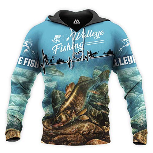oneforus Unisex Lure Fishing Sport Kapuzenpullover Lässig Langarm Bass Fishing Sweatshirt Schnelltrocknend und atmungsaktiv von oneforus