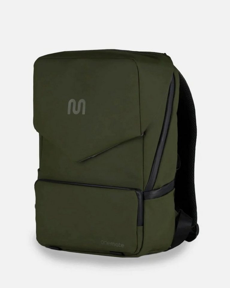 onemate Rucksack Backpack Mini / grün - mit flap (2-tlg), 15 L mit austauschbarem Flap von onemate