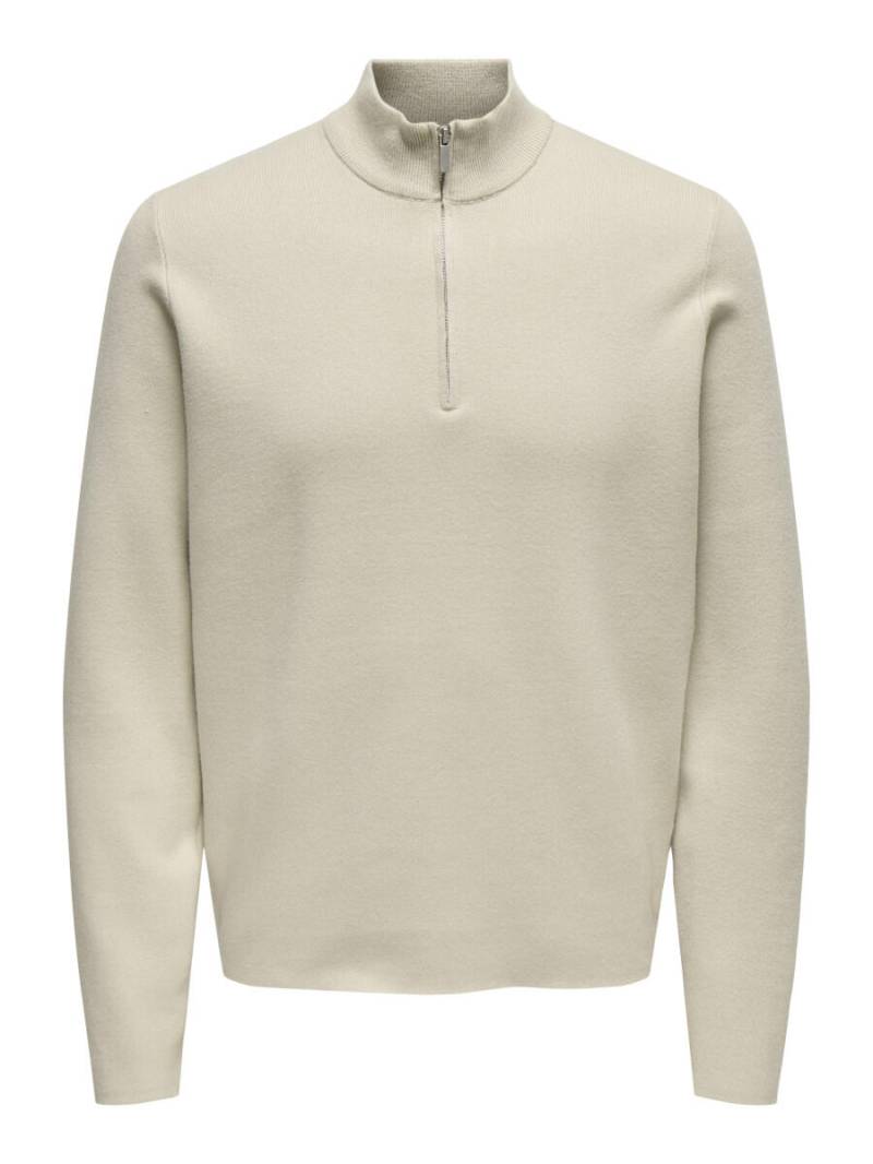 only & sons - Pullover - Onscooper beige/grau - Gr. - XXL von only & sons