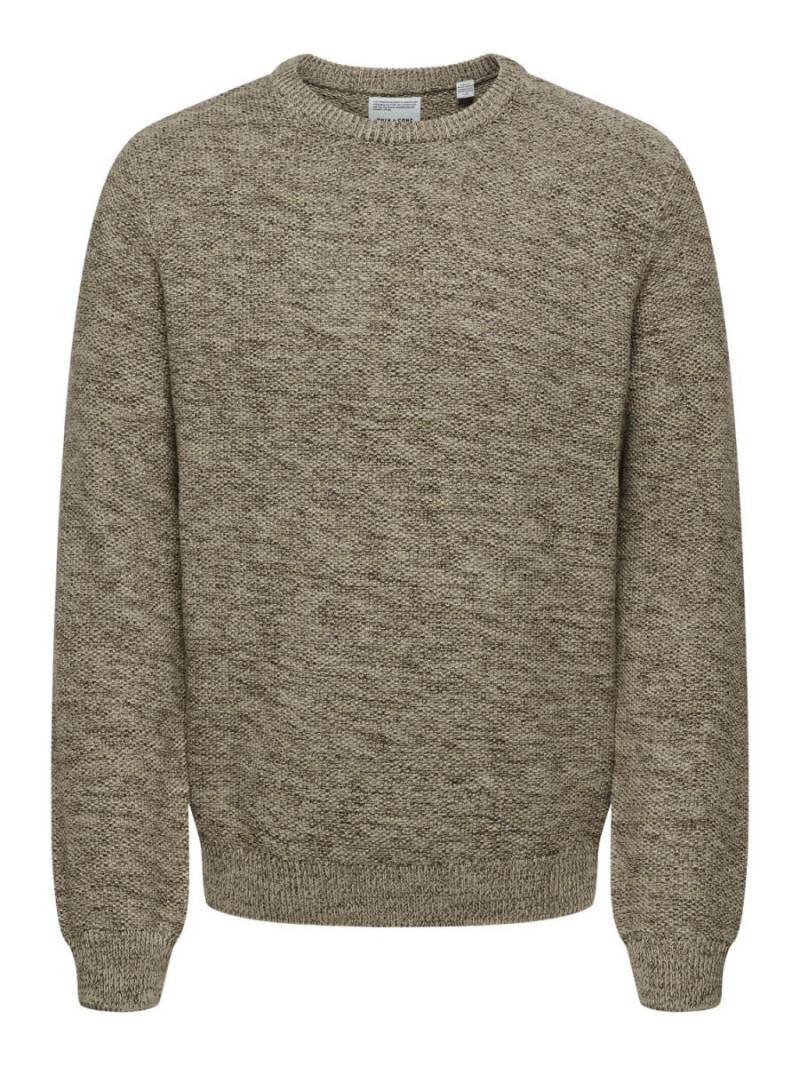 only & sons - Strickpullover braun - Gr. - L von only & sons