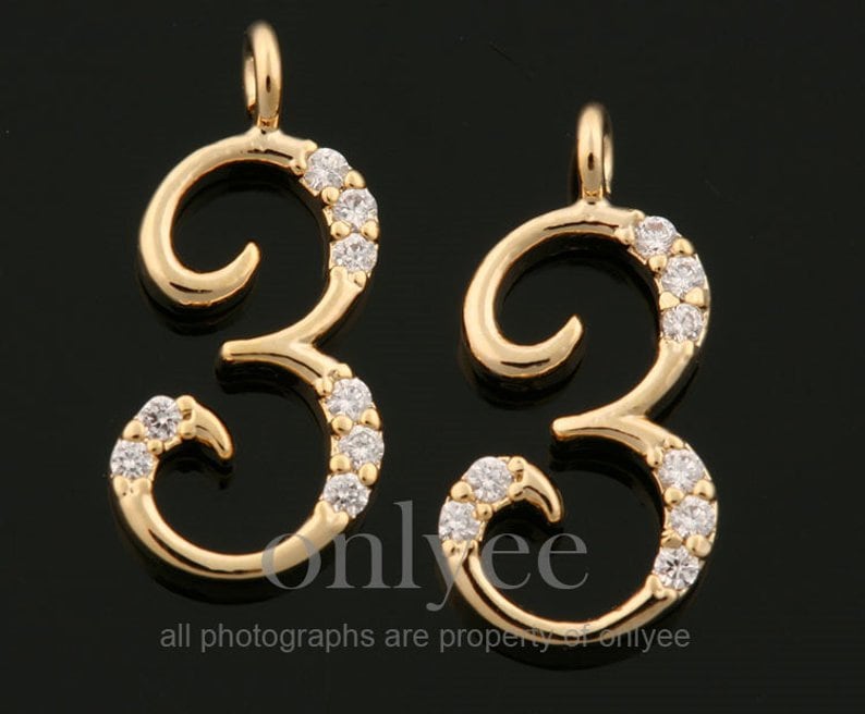 2stk-13mmx6mm Hell Vergoldet Über Messing Einfache Zahlen Mit Zarten Kubik, Anhänger, Charme, Schmuck Versorgung, Drei | K1434G-C 2stk-13mmx6mm Hell Vergoldet Über Messing Einfache Zahlen Mit Zarten Kubik, Anhänger, Charme, Schmuck Versorgung, Drei | K1434G-C von onlyee2