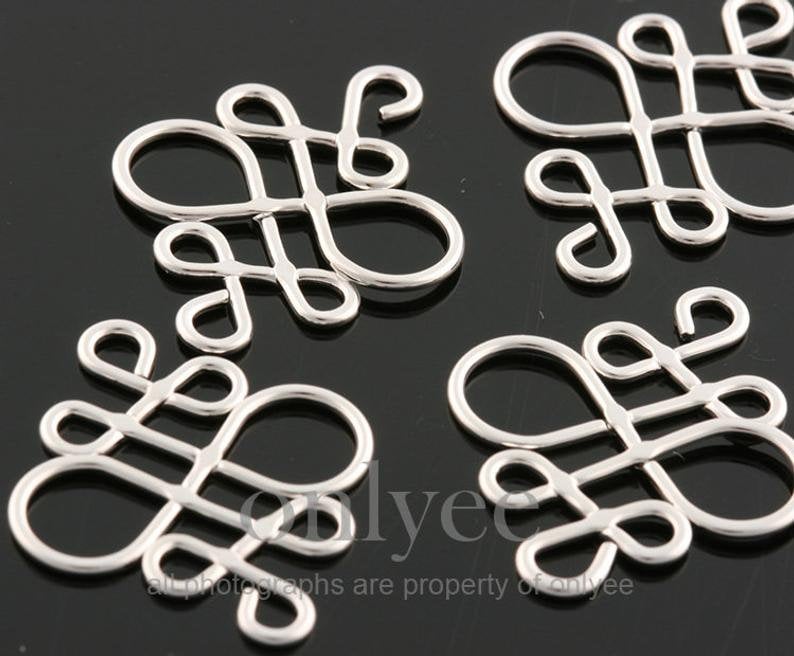 2stk-23mmx18mm Hell Rhodiniert Über Messing Unendliche Verzierung Charms Anhänger Post, Charms, Anhänger, Schmuck Versorgung | K1760S von onlyee2