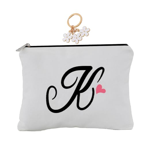 A-Z bestickte Kosmetiktasche mit Buchstabenkombination, personalisierte Geschenktasche, niedliche Make-up-Tasche, geeignet für Hochzeit, Geburtstag, Urlaub, ist ein tolles Geschenk für Frauen, Mutter, von onstary