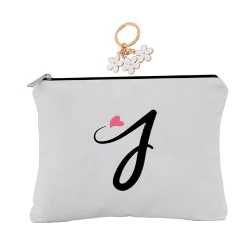 A-Z bestickte Kosmetiktasche mit Buchstabenkombination, personalisierte Geschenktasche, niedliche Make-up-Tasche, geeignet für Hochzeit, Geburtstag, Urlaub, ist ein tolles Geschenk für Frauen, Mutter, von onstary