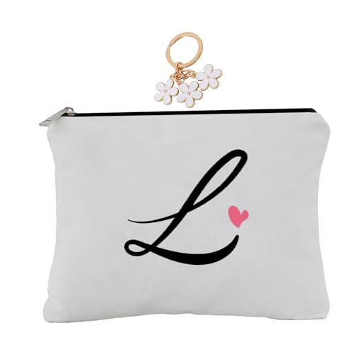 A-Z bestickte Kosmetiktasche mit Buchstabenkombination, personalisierte Geschenktasche, niedliche Make-up-Tasche, geeignet für Hochzeit, Geburtstag, Urlaub, ist ein tolles Geschenk für Frauen, Mutter, von onstary