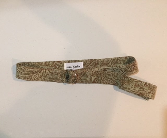 Gürtel Doppel O-Ring Paisley Gobelin Stoff Gürtel Doppel O-Ring Paisley Gobelin Stoff von oohjackieboutique