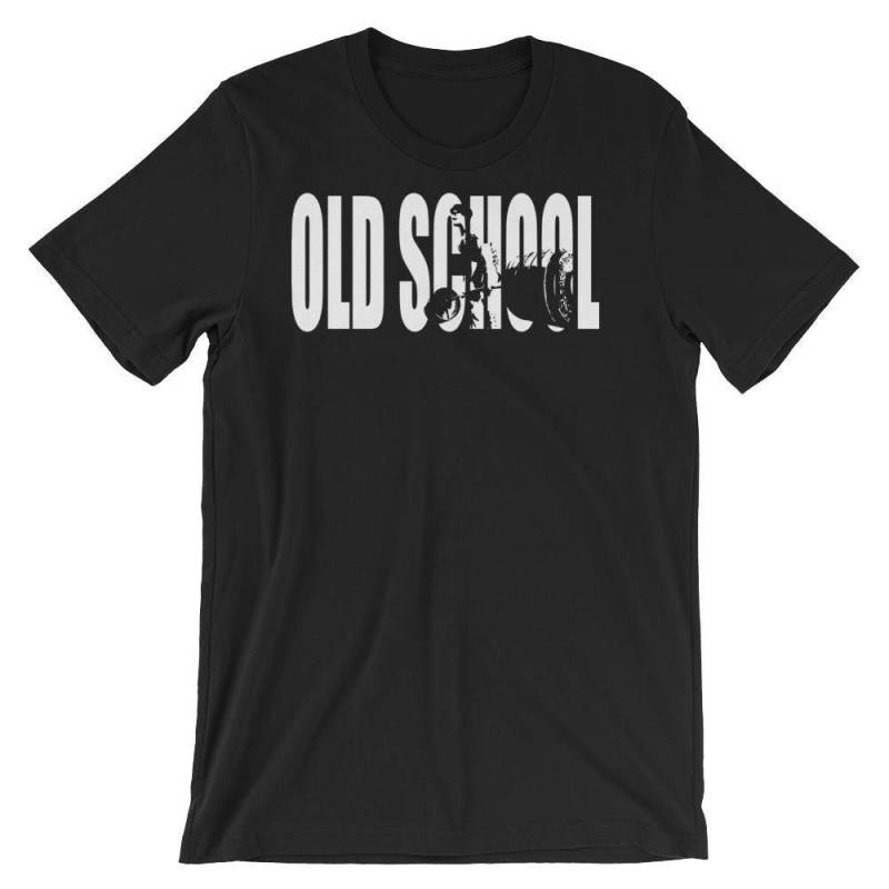 Alte Schule Kraft, Kreuzheben - Geschenk Für Bodybuilding, Gewichtheben, Kraftdreikampf, Crossfit, Wod, Fitness, Workout Unisex Gym T-Shirt von oolongtee