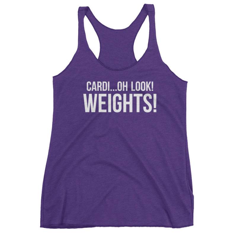 Cardi... Oh Schau Gewichte Lustige Workout-Tanks Für Frauen, Geschenk, Bodybuilding, Gewichtheben, Powerlifting, Crossfit, Fitness, Workout von oolongtee