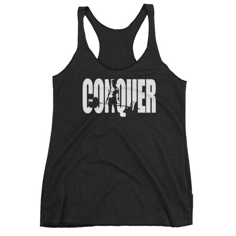 Conquer - Kreuzheben Workout Tanks Für Frauen, Geschenk Bodybuilding, Gewichtheben, Kraftdreikampf, Crossfit, Wod, Fitness, Workout, Fitness-studio von oolongtee