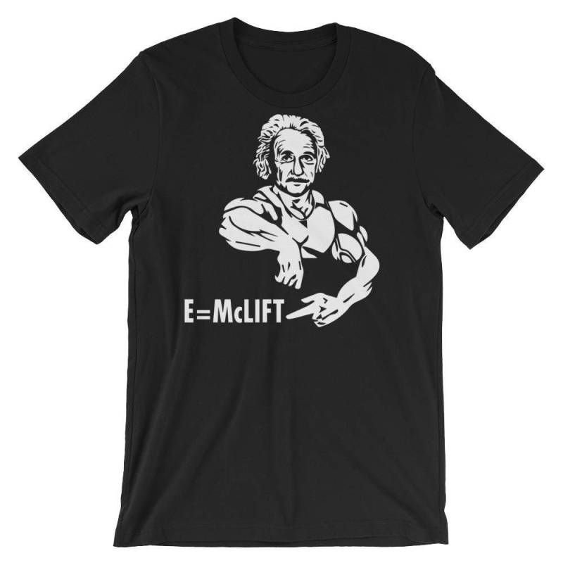 E = Mclift - Einstein Lustiges Geschenk Für Bodybuilding, Gewinne, Gewichtheber, Powerlifting, Crossfit, Wod, Fitness, Workout Unisex Gym T-Shirt E = Mclift - Einstein Lustiges Geschenk Für Bodybuilding, Gewinne, Gewichtheber, Powerlifting, Crossfit, Wod, Fitness, Workout Unisex Gym T-Shirt von oolongtee