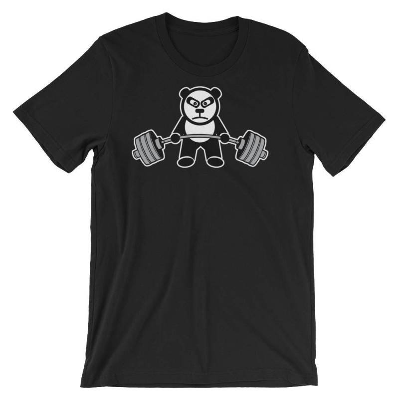 Gewichtheber Panda-Bär - Bodybuilding, Gewichtheben, Kraftdreikampf, Crossfit, Wod, Fitness, Workout, Fitness-studio Kurzarm-Unisex T-Shirt von oolongtee