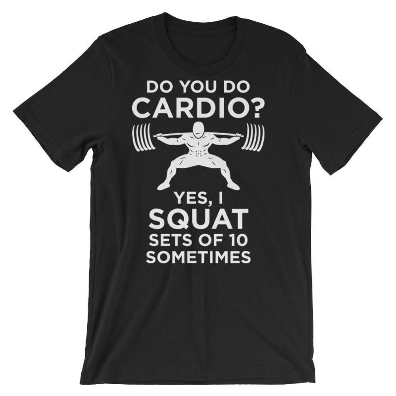 Herz Gegen Kniebeugen - Lustiges Geschenk Für Bodybuilding, Gewichtheben, Kraftdreikampf, Crossfit, Wod, Fitness, Workout Unisex Gym T-Shirt von oolongtee