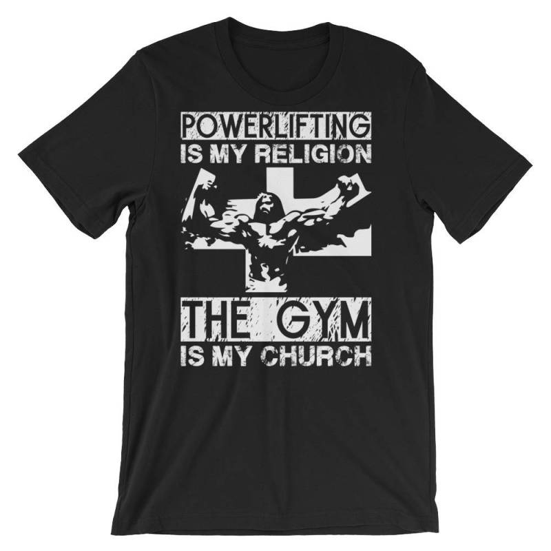 Kraftdreikampf Ist Meine Religion, Der Fitnessraum Kirche | Jesus - Motivierend Geschenk Für Powerlifter Unisex Gym T-Shirt Kraftdreikampf Ist Meine Religion, Der Fitnessraum Kirche | Jesus - Motivierend Geschenk Für Powerlifter Unisex Gym T-Shirt von oolongtee