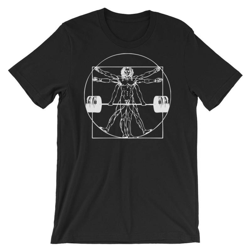 Langhantel Vitruvian Mann - Geschenk Für Bodybuilding, Gewichtheben, Kraftdreikampf, Crossfit, Wod, Fitness, Workout Unisex Gym T-Shirt Langhantel Vitruvian Mann - Geschenk Für Bodybuilding, Gewichtheben, Kraftdreikampf, Crossfit, Wod, Fitness, Workout Unisex Gym T-Shirt von oolongtee