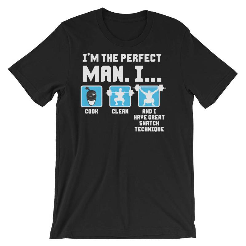 Perfekte Mann - Lustig, Frech, Geschenk Für Bodybuilding, Gewichtheben, Kraftdreikampf, Crossfit, Wod, Fitness, Workout Unisex Gym T-Shirt Perfekte Mann - Lustig, Frech, Geschenk Für Bodybuilding, Gewichtheben, Kraftdreikampf, Crossfit, Wod, Fitness, Workout Unisex Gym T-Shirt von oolongtee