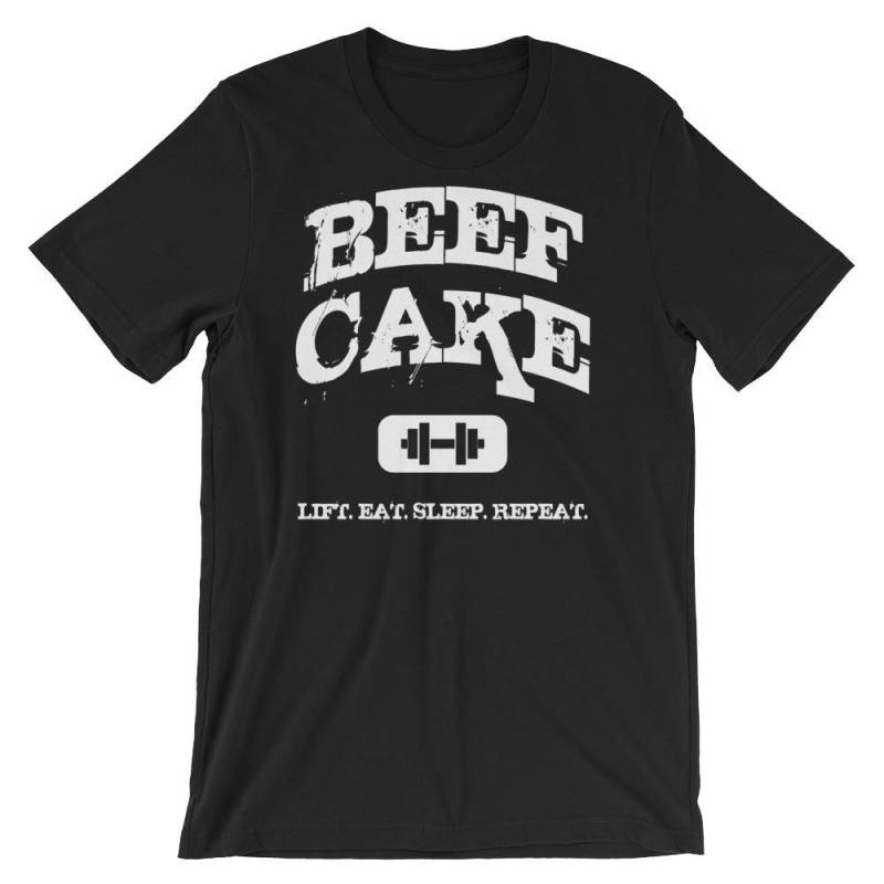 Rindfleisch Kuchen - Geschenk Für Bodybuilding, Gewichtheben, Kraftdreikampf, Crossfit, Wod, Fitness, Workout Unisex Gym T-Shirt Rindfleisch Kuchen - Geschenk Für Bodybuilding, Gewichtheben, Kraftdreikampf, Crossfit, Wod, Fitness, Workout Unisex Gym T-Shirt von oolongtee