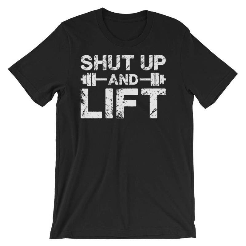 Shut Up Und Heben - Motivierend Geschenk Für Bodybuilding, Gewichtheben, Kraftdreikampf, Crossfit, Wod, Fitness, Workout Unisex Gym T-Shirt Shut Up Und Heben - Motivierend Geschenk Für Bodybuilding, Gewichtheben, Kraftdreikampf, Crossfit, Wod, Fitness, Workout Unisex Gym T-Shirt von oolongtee