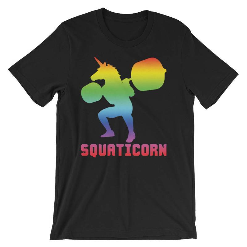 Squaticorn - Gewichtheber Einhorn Cartoon Squat Bein Tag Lustige Training T-Shirt Squaticorn - Gewichtheber Einhorn Cartoon Squat Bein Tag Lustige Training T-Shirt von oolongtee