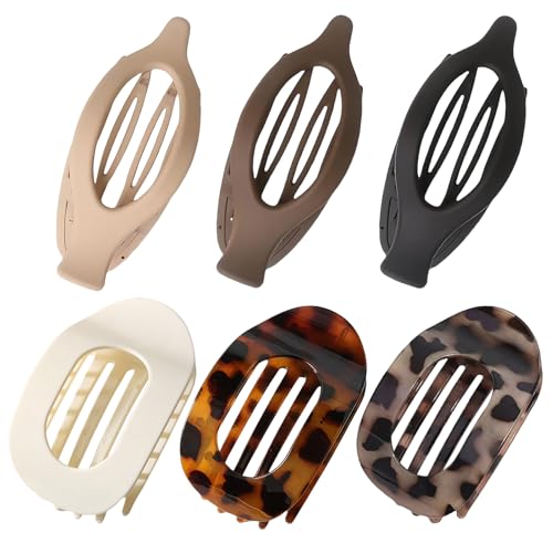 6 Stück Entenschnabel Haarspangen Damen, Haarklammer Flach, Flache Haarklammern, Langlebig Entenschnabel-Haarspange Geeignet für Zuhause Schule Arbeit und Reisen von oooaooo