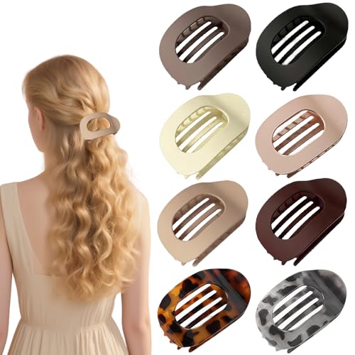 8 Stück Flat Claw Clip, Haarspangen Damen, Flache Haarklammern Haarklammer Flach Haarspange Flach Clips Entenschnabel Haarspangen Damen Für Frauen Mädchen Stilvolle Haarlösung Für Jeden Anlass von oooaooo