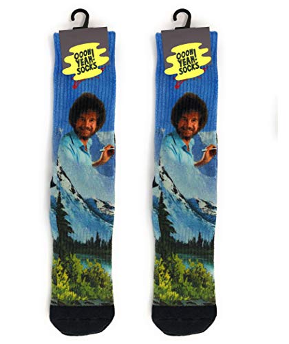 Oooh Yeah Unisex Crew Baumwolle Athletic Bob Ross Socken - - Small von ooohyeah