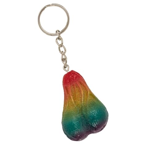 ootb Testikel/Hodensack/Sack Schlüsselanhänger in Regenbogenfarben Gay Pride Keychain von ootb