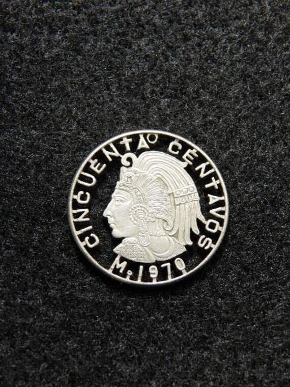 Mexico Cincuenta Centavos Cut Coin Anhänger Mexico Cincuenta Centavos Cut Coin Anhänger von opacopperworks