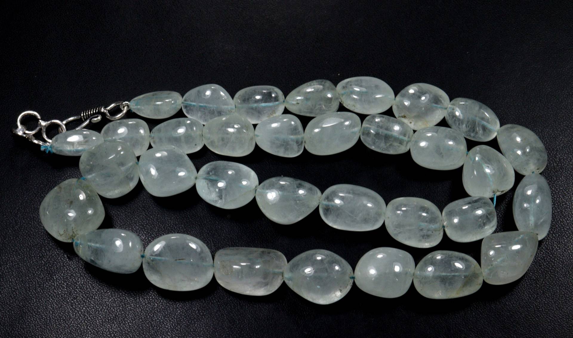 Aaa Qualität Aquamarin Cabochon Edelstein 515.00 Karat Trommelform Perlen Halskette 14x10 Bis 18x17 Mm 20 Zoll von opaltreasurestore