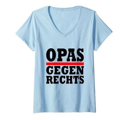 Damen opas gegen rechts T-Shirt mit V-Ausschnitt von opas gegen rechts