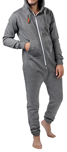 O'Poppy Jumpsuit Herren kuschelig und warm mit spitzer Kapuze Overall Onesie Anzug von opoppy