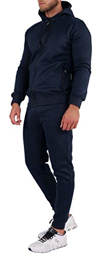 opoppy Jogging Herren 2-teilig mit Kapuze (2XL, dunkelblau) von opoppy