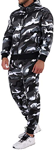 opoppy Jogging Herren 2-teilig mit Kapuze (S, camo urban) von opoppy